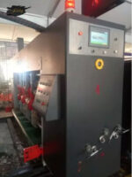 Automatic bottom folding gluing with flexo printing slotting die-cutting and auto bundling machine